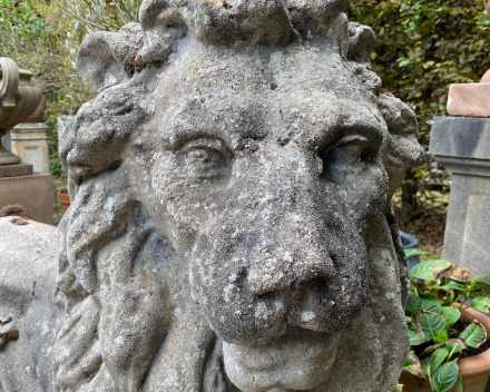 19th century recumbent Blaton-Aubert lion