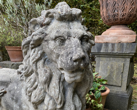19th century recumbent Blaton-Aubert lion