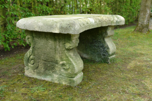 19th Century Carved Stone Garden Bench Seat